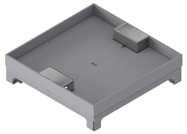Produktbild UBD 324 303  -  Unterflur-Bodendose UBD 320 inkl. Deckel mit Kante, geschlossen, 30mm Vertiefung und 2 Schnurauslässe